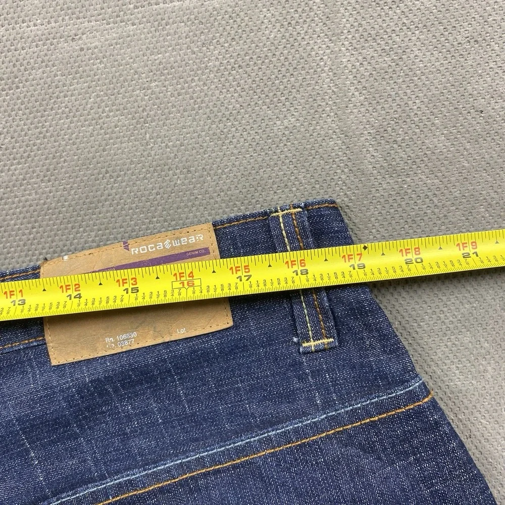 Rocawear Jeans Mens 38 x 34 Baggy Y2K Vintage Denim Blue Wide Leg Skater